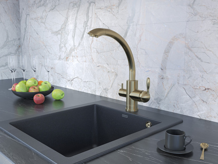 Смеситель для кухни Paulmark ESSEN Es213001-BR на мойку бронза